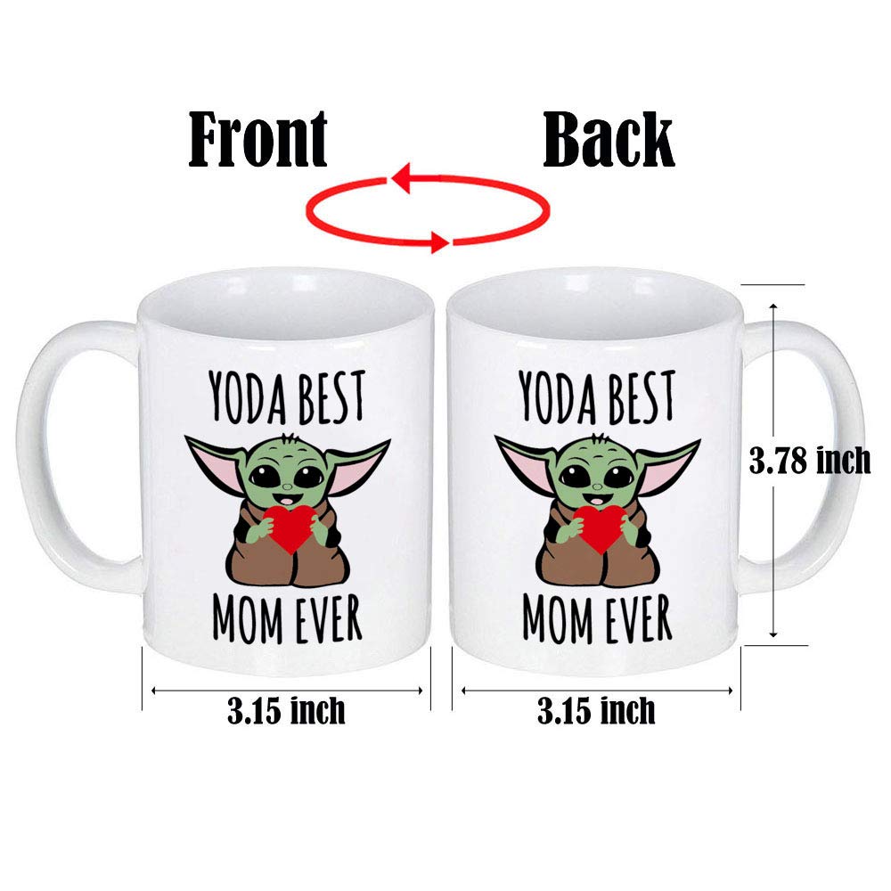 Lozache Baby Yoda Gifts For Mom, 11Oz Best Mom Ever Coffee Mug For New Mom To Be Mama Women Mothers ' Day Gift Birthday Christma