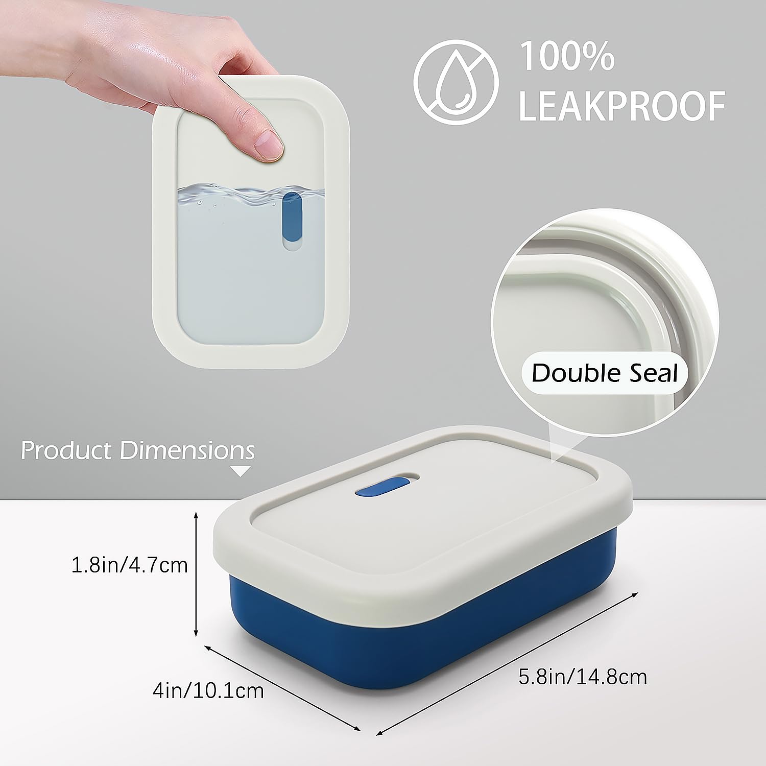 Aidimming Enhanced Leak Proof Travel Soap Case With Lid,Silicone Soap Container For Traveling,Large Shampoo Bar Holde,Soap Dish