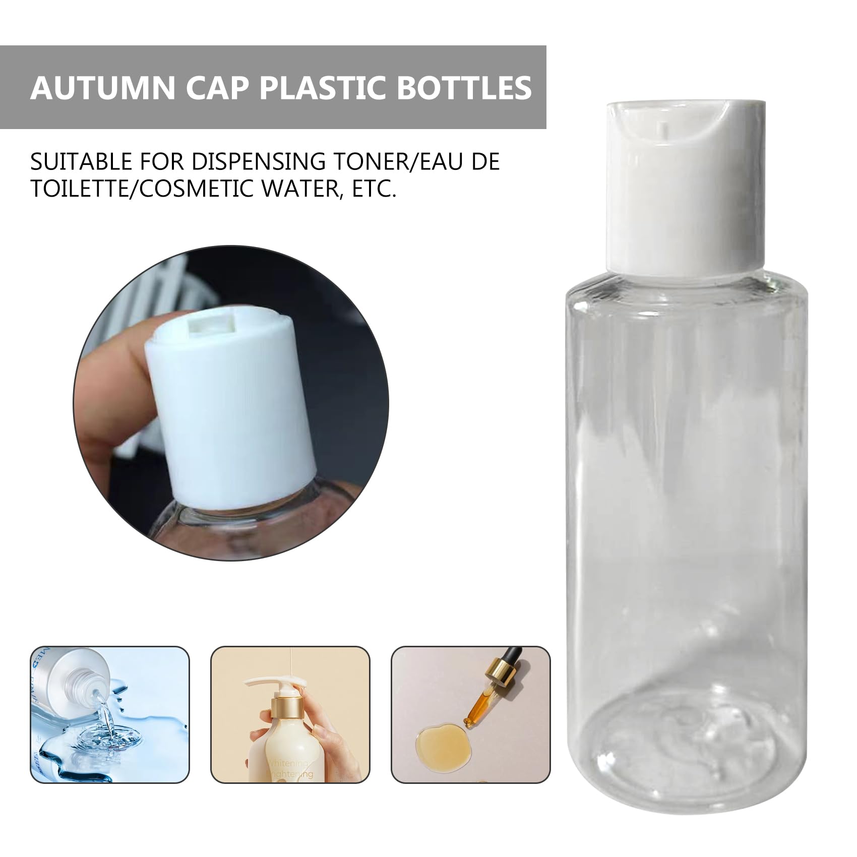 Soft 'N Style Empty Travel Size Bottles Set Plastic Travel Size Empty Bottles, Set Of 7 Refillable Cosmetic Container Toiletry B
