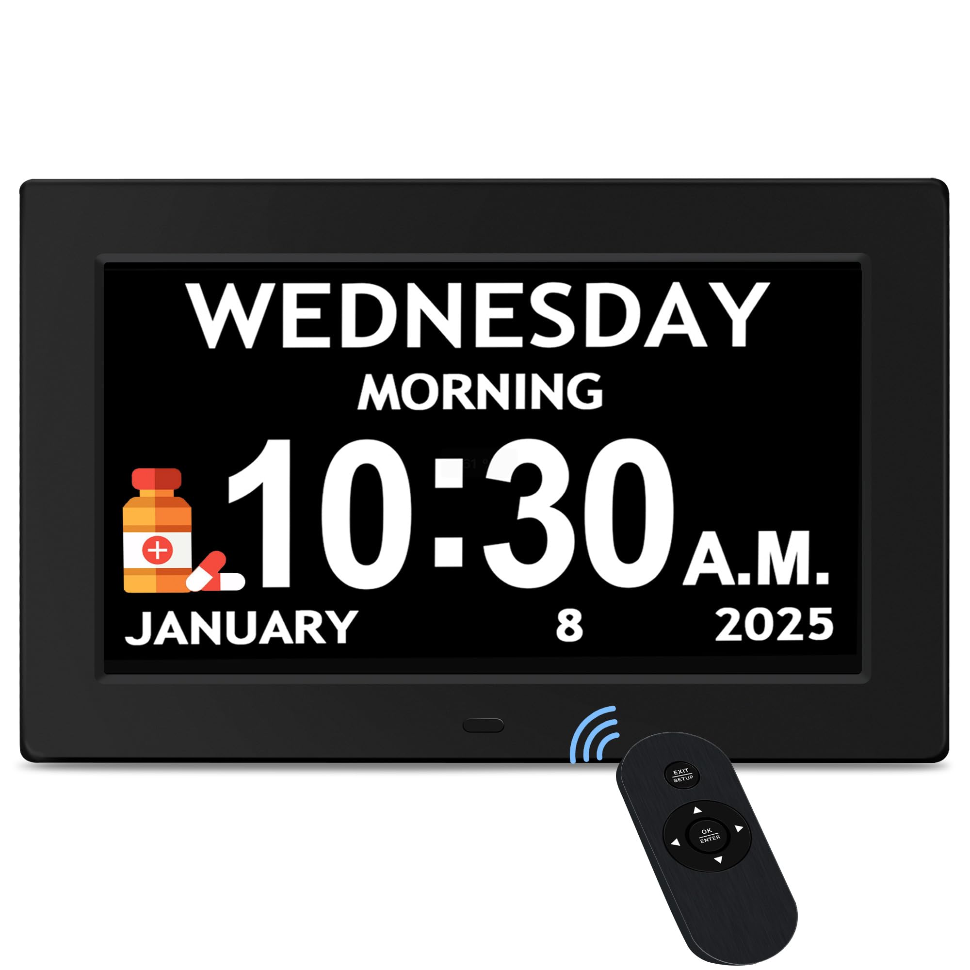 Pastigio 10.1 Inch Digital Clock Black