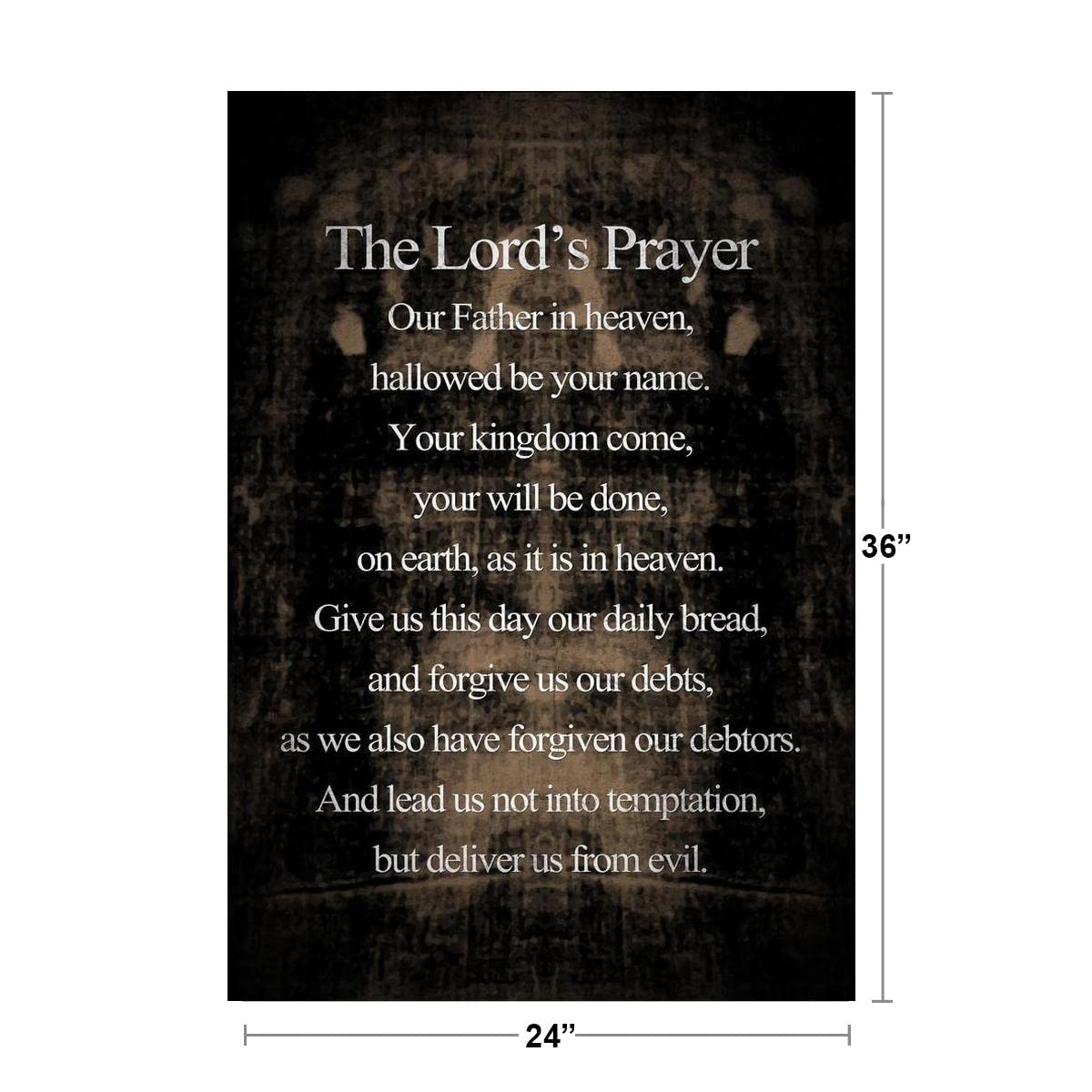 Shroud Of Turin The Lords Prayer Inspirational Motivational Religious Cool Wall Art Print Poster 24X36