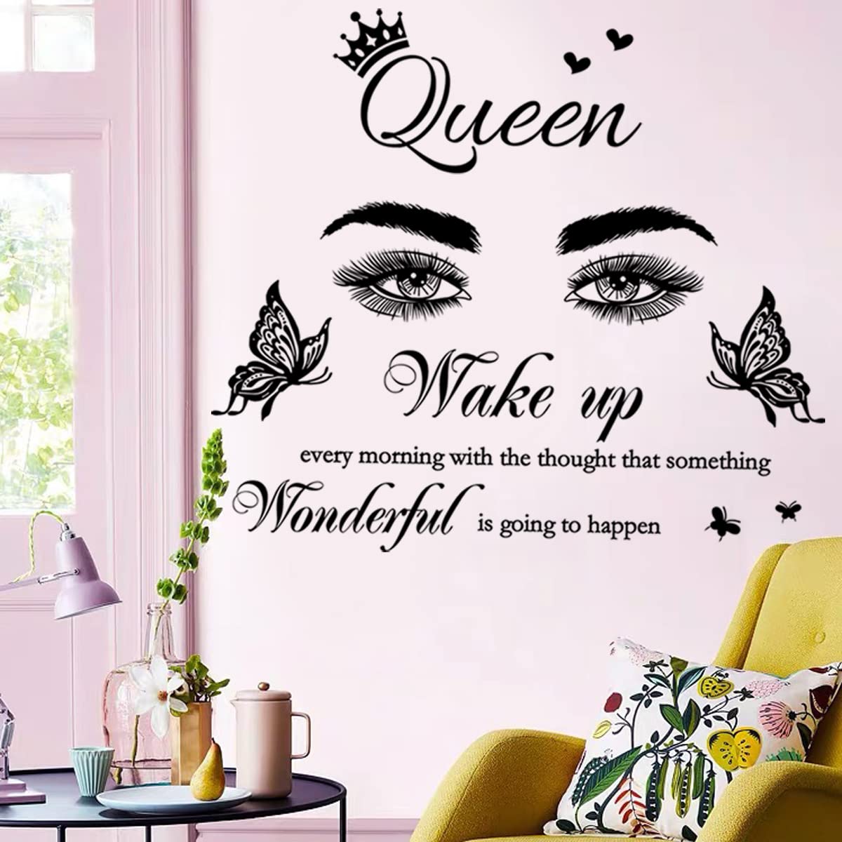 Inspirational Quote Wall Decal Wake Up Every Morning With The Thought That Something Wonderful Is Going To Happen Vinyl Beauty E