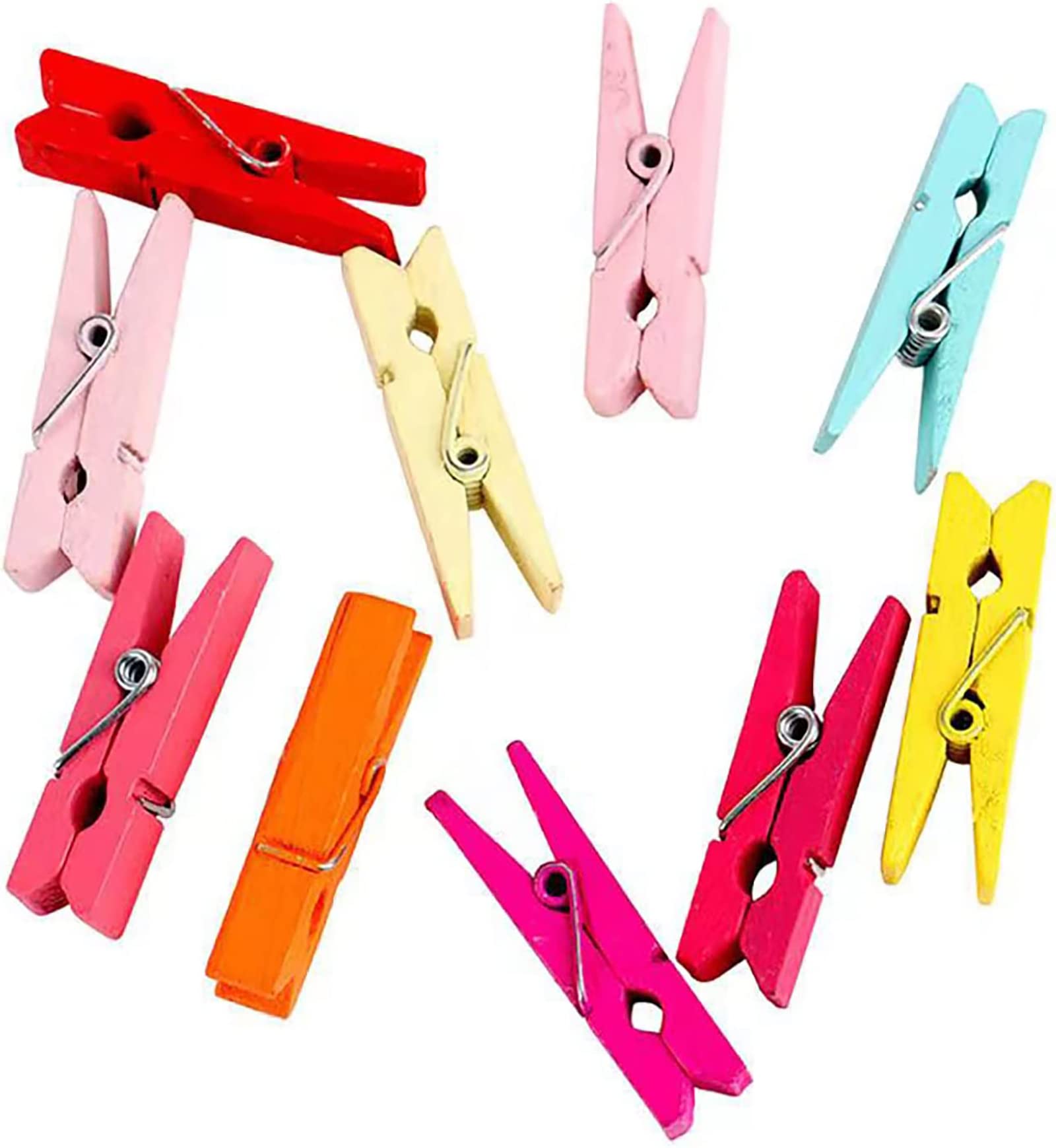 Mippein 100pcs Sturdy Mini Small Tiny Wooden red clothespins for Dry Laundry on Clothesline  Bag Clips  Crafts  Photos  Home  School  Arts Crafts Deco