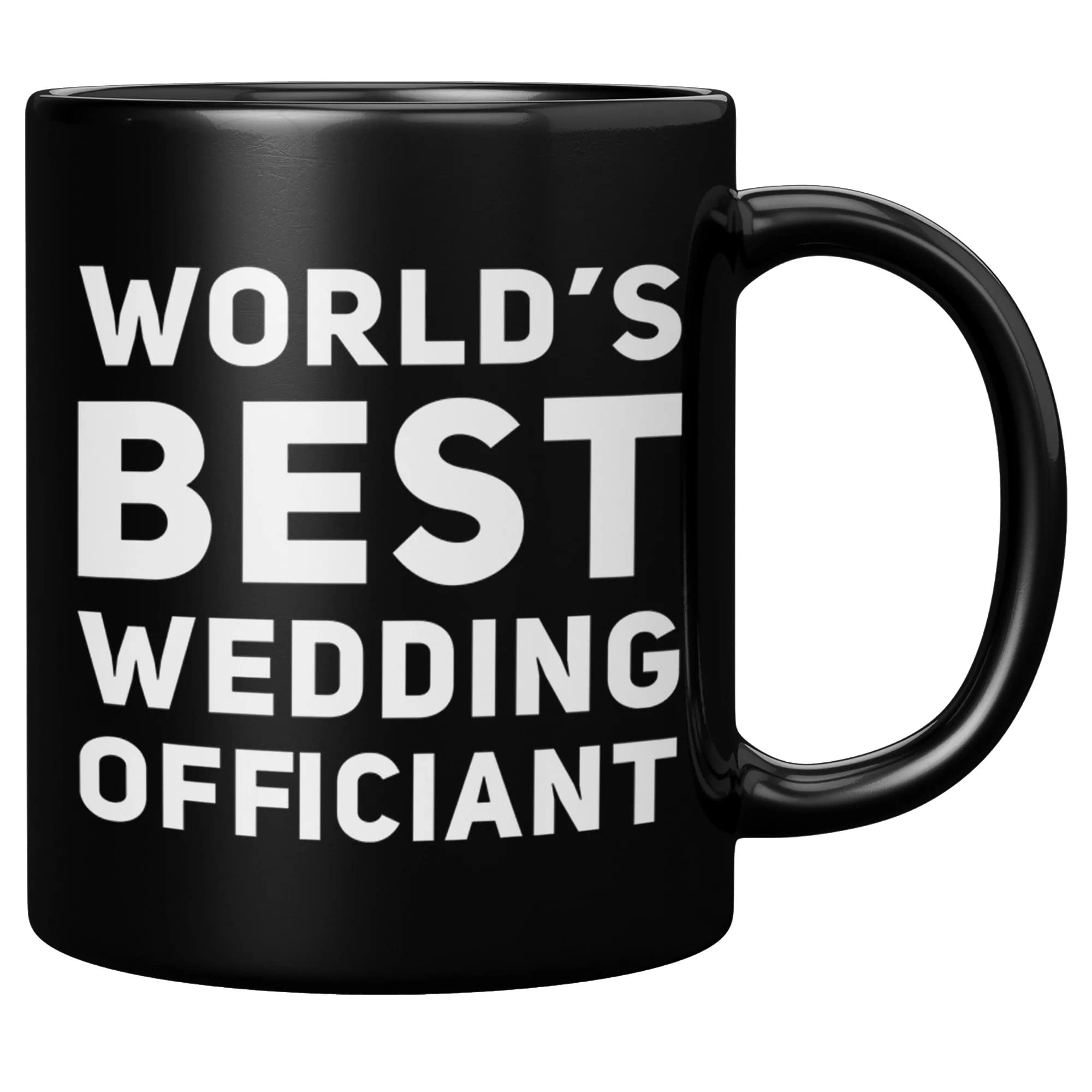 Panvola Worlds Best Wedding Officiant From Bride Groom Anniversary Souvenir Pastor Minister Drinkware Ceramic Coffee Mug (11 oz,