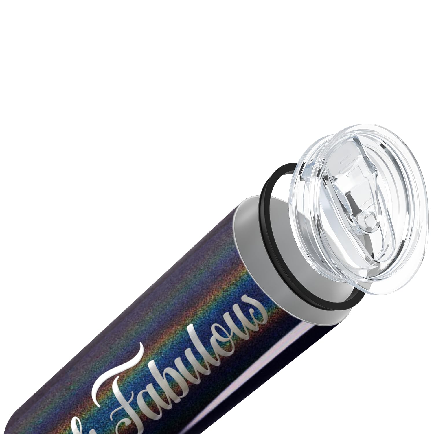 10 & Fabulous 20 Oz Skinny Tumbler 10Th Birthday Gifts For Girls On Black Glitter Decorations Funny Present Vacuum Insulated Cup
