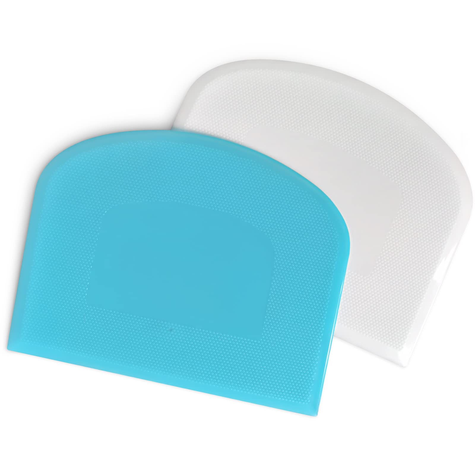 ALLTOP Bowl Spatula & Bench Scraper,Flexible Plastic Multipurpose Kitchen Pastry Cutter Tool,Food Scrappers for Bread Dough Baki