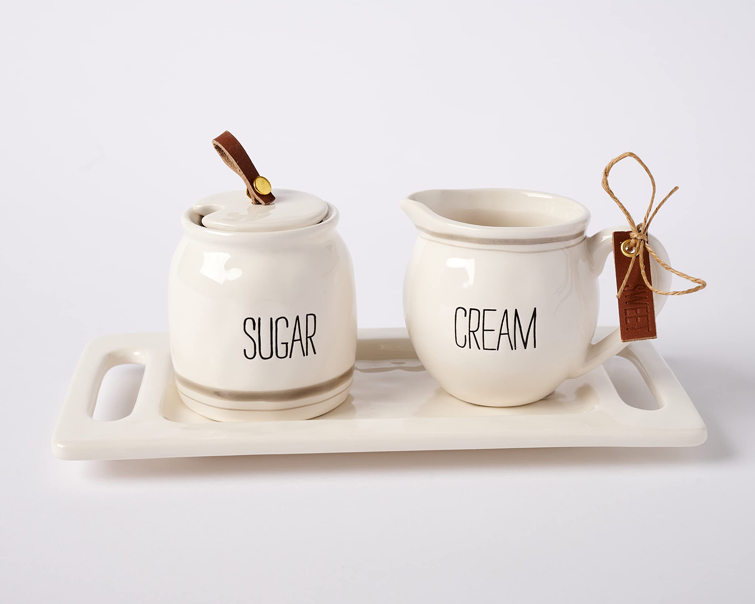Mud Pie Bistro Cream And Sugar 5 Piece Set