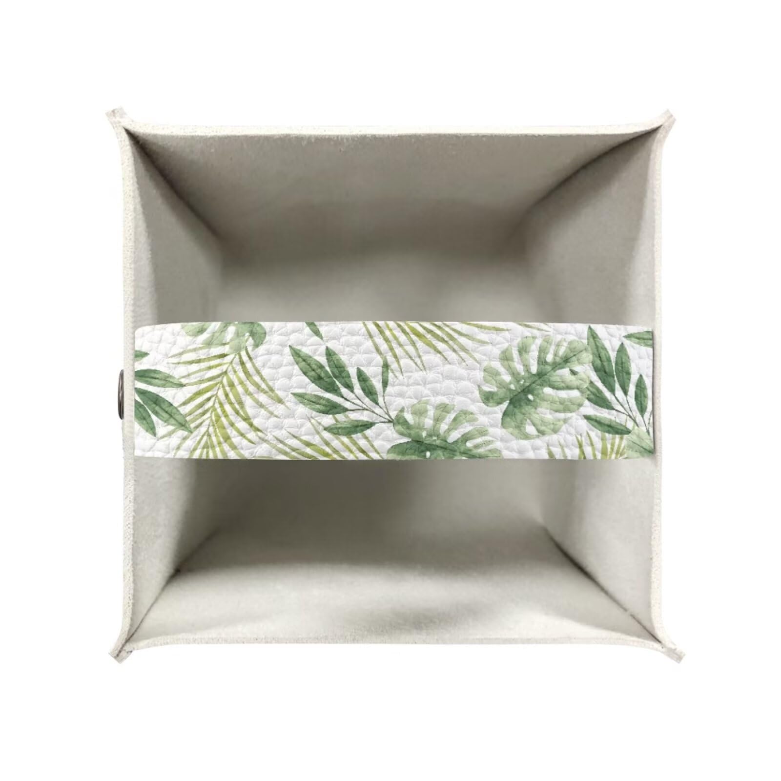 Tutolipy Tropic Leaves Monstera Print Tissue Box Cover Square Tissue Holder Pink Facial Paper Holder For Bathroom Vanity Counter