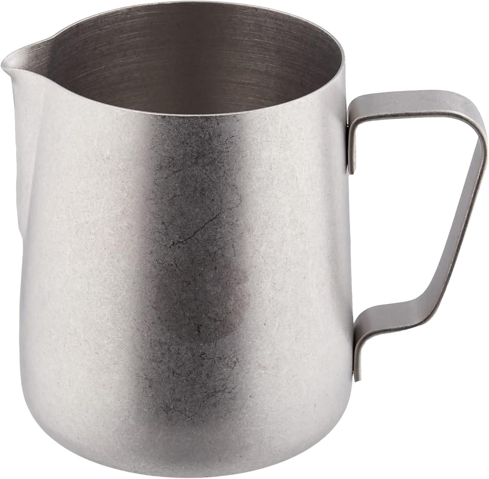 Vintage Inox Milk Jug, 11.8 fl oz (350 ml), Made in Japan, Cafe, Tea Coffee, Latte Art, Cupcino, Stainless Steel, Aging, Unbreak