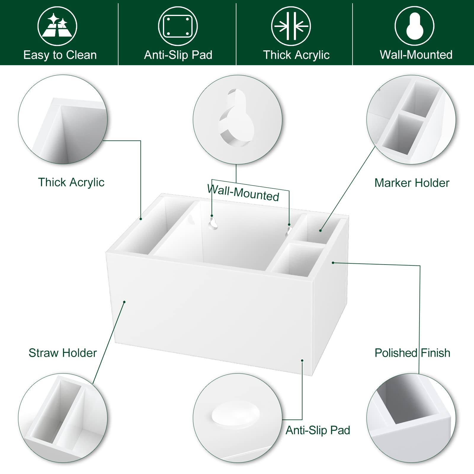 Bosscasa Cup Holder With Marker Slot, Party Cup Dispenser Acrylic Cup Organizer Mark Your Cup And Drink Up Caddy Modern Bar Coun