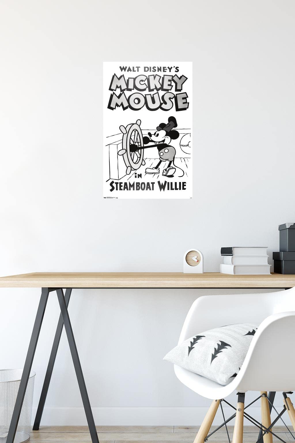 Trends International Disney Mickey Mouse - Steamboat Willie Wall Poster, 14.725'' X 22.375'', Premium Unframed Version