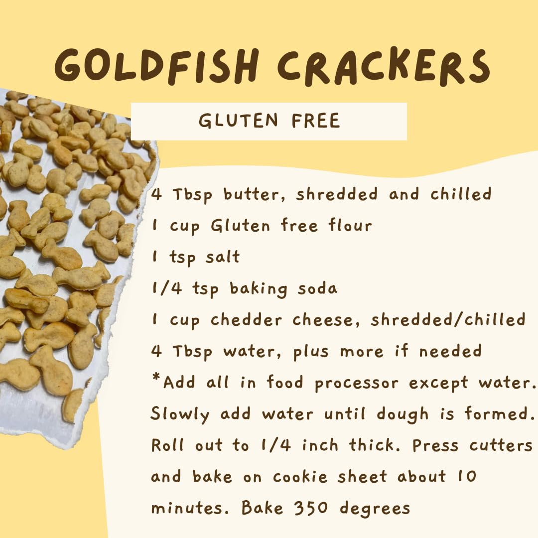 Mini Tiny Goldfish Fish Cracker Cookie Cutter Mold Baked Shaped Maker For Kids Mini Gluten Free Diy 1 Inch (Goldfish)