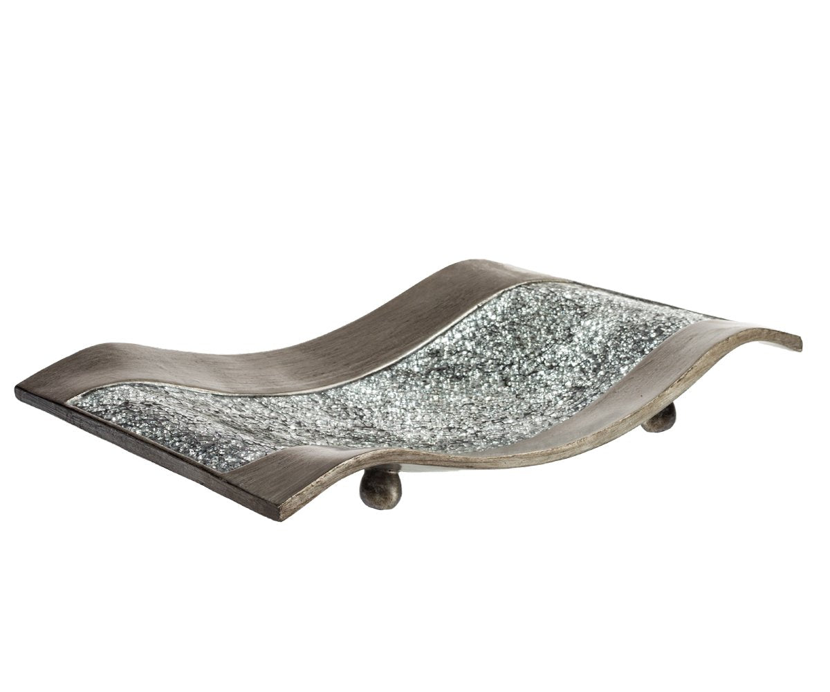 Creative Scents Schonwerk Centerpiece For Dining Room - Crackled Mosaic Design- Home Coffee Table Decor Decorations Centerpiece