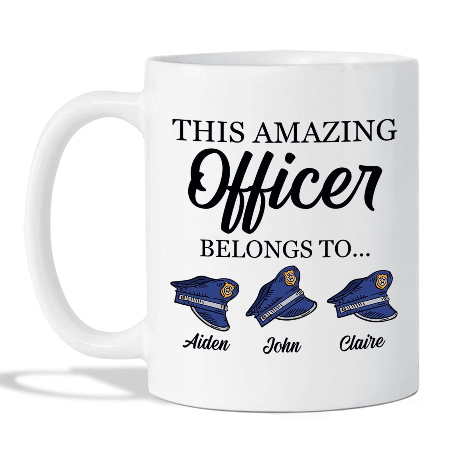 Cenluxy Personalized Police Mug, Law Enforcement Gifts, This Amazing Officer Belongs To Mug, Policeman Mug, Police Mug Gifts For