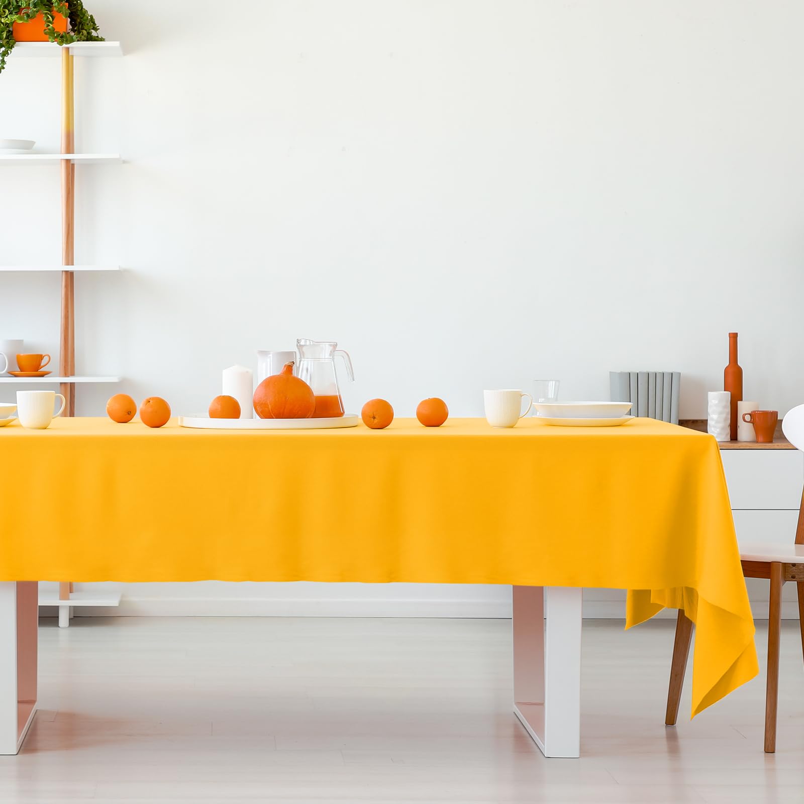 Whaline 16Pcs Fall Plastic Tablecloth Pink Orange Rectangle Table Cover 4 Colors Waterproof Table Cloth for Autumn Thanksgiving