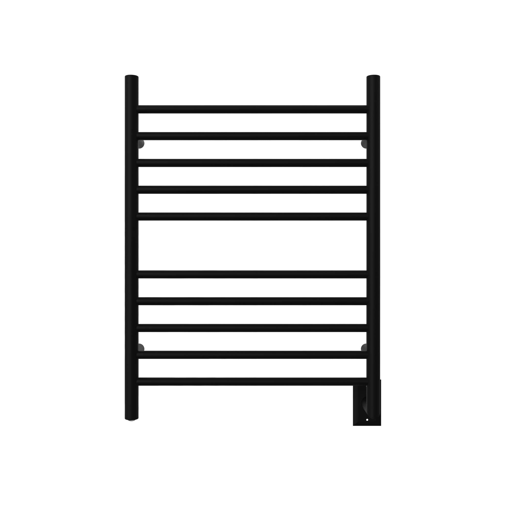 Amba Radiant Straight Rwh-Smb 10-Bar Hardwired Towel Warmer In Matte Black