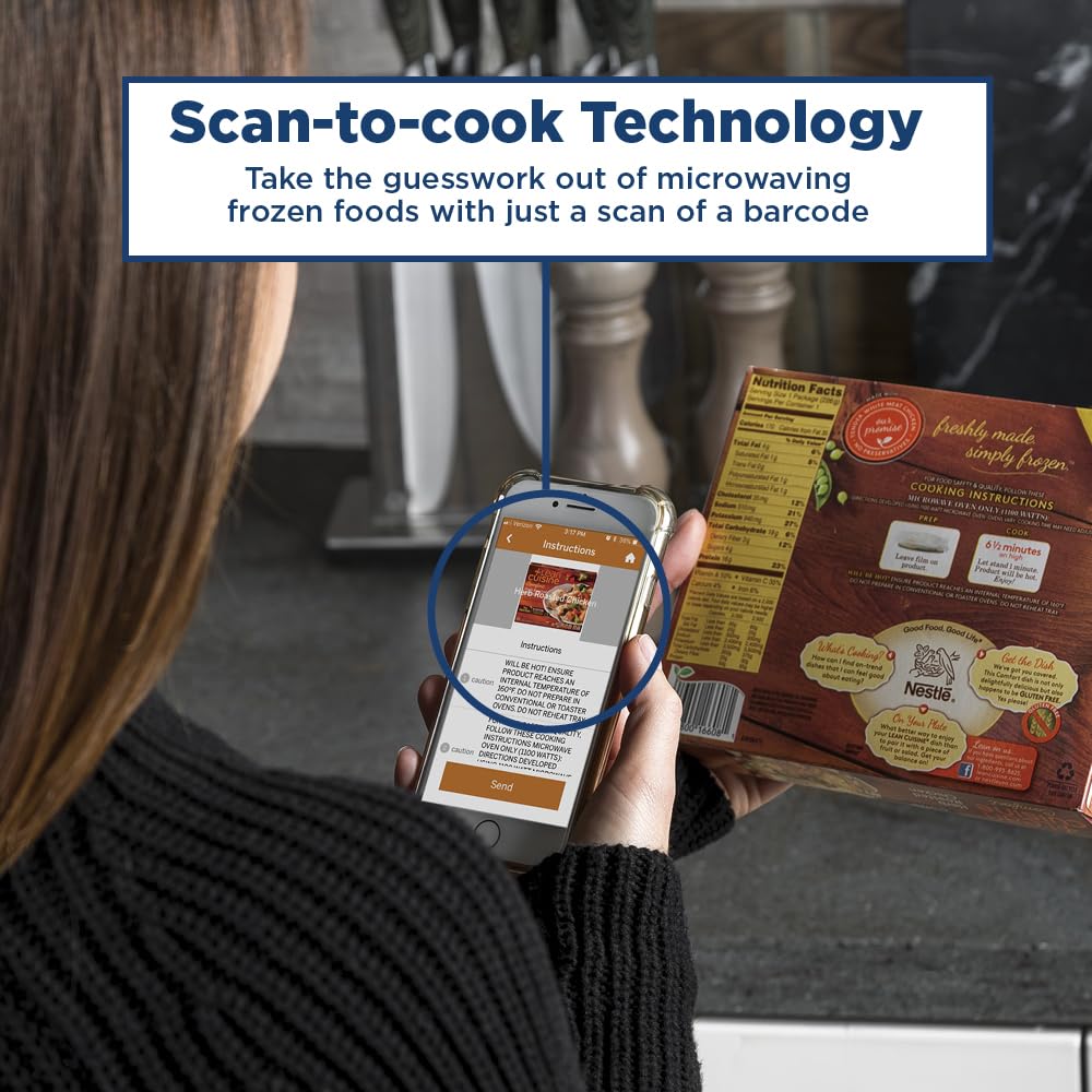 Ge Smart Countertop Microwave Oven | Complete With Scan-To-Cook Technology And Wifi-Connectivity | 0.9 Cubic Feet Capacity, 900