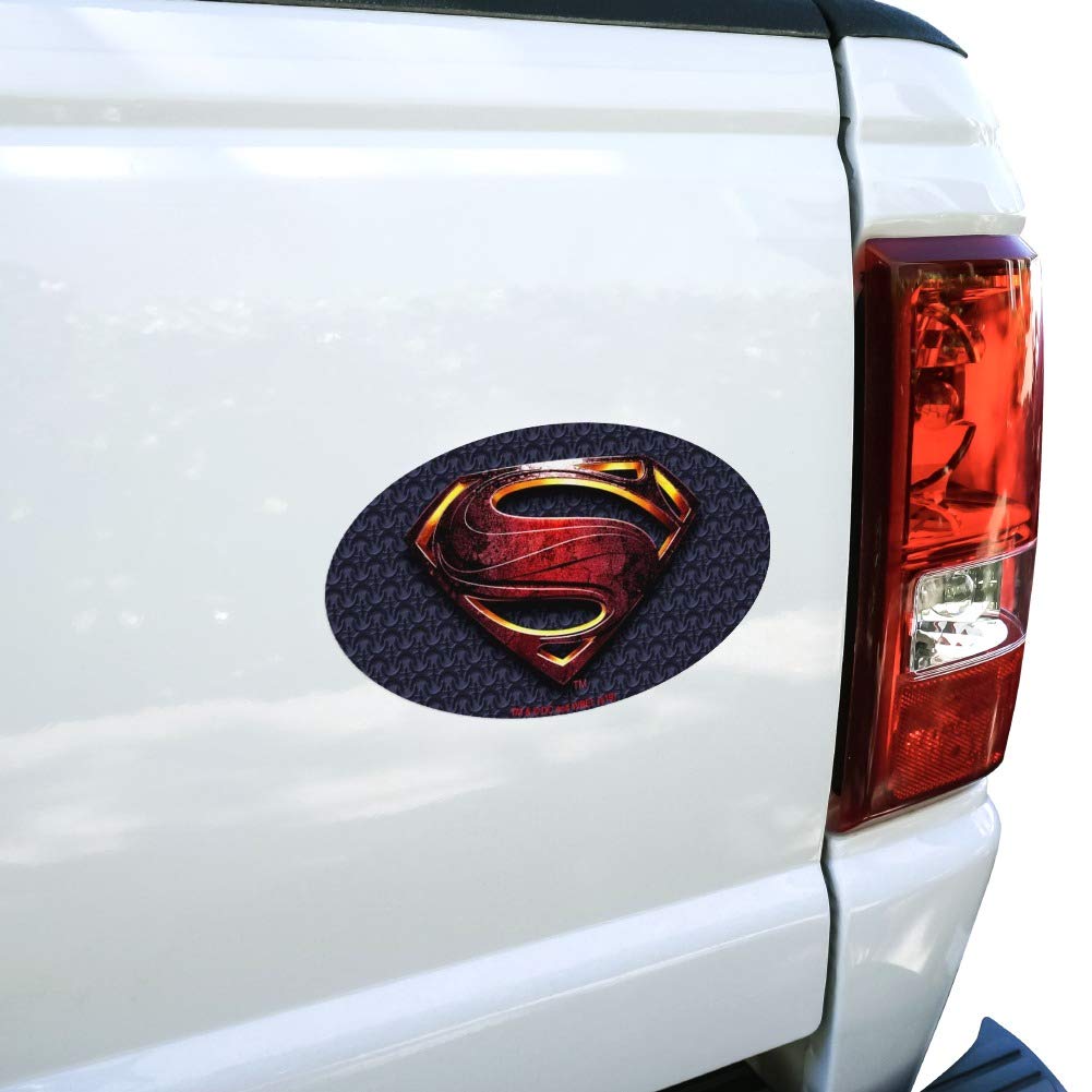 Justice League Movie Superman Logo Automotive Car Refrigerator Locker Vinyl Euro Oval Magnet