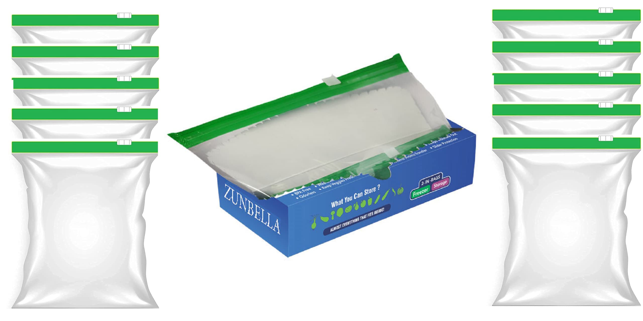 Zunbella Zipper Bags For Organizing Bag Storage Kitchen Keychain Organizer Pouch Plastic Large Ziplock Bag (Multi) J987 (10)