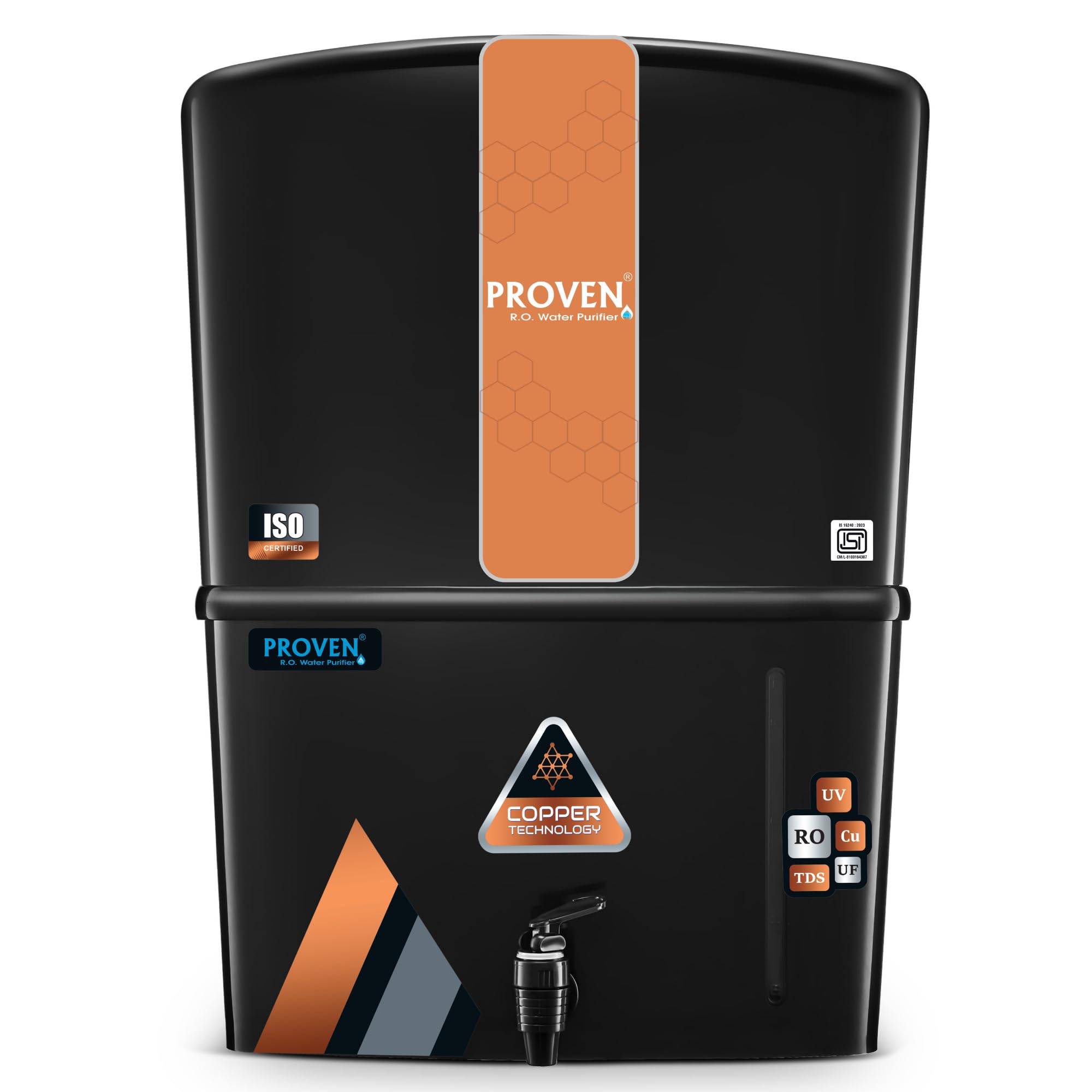 Proven Curvv Ro+Uv+Uf Water Purifier For Home  12L Storage | Copper Technology | Tds Adjuster | Ideal For Borewell & Hard Water