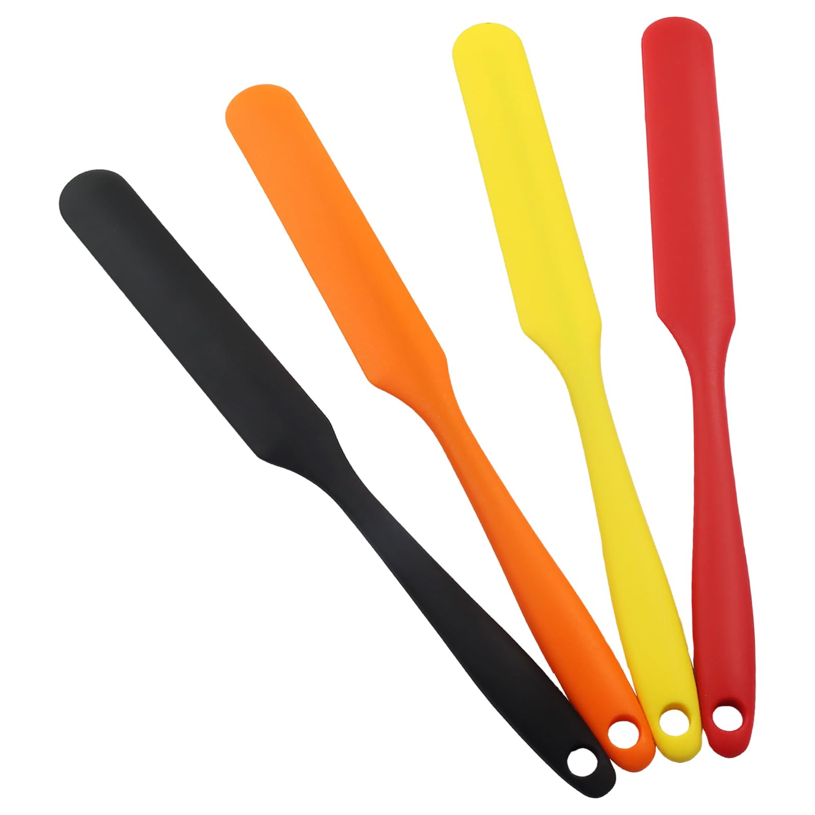 Jersvimc 4 Pcs 9.8 Inch Silica Gel Jar Spatula, 4 colors
