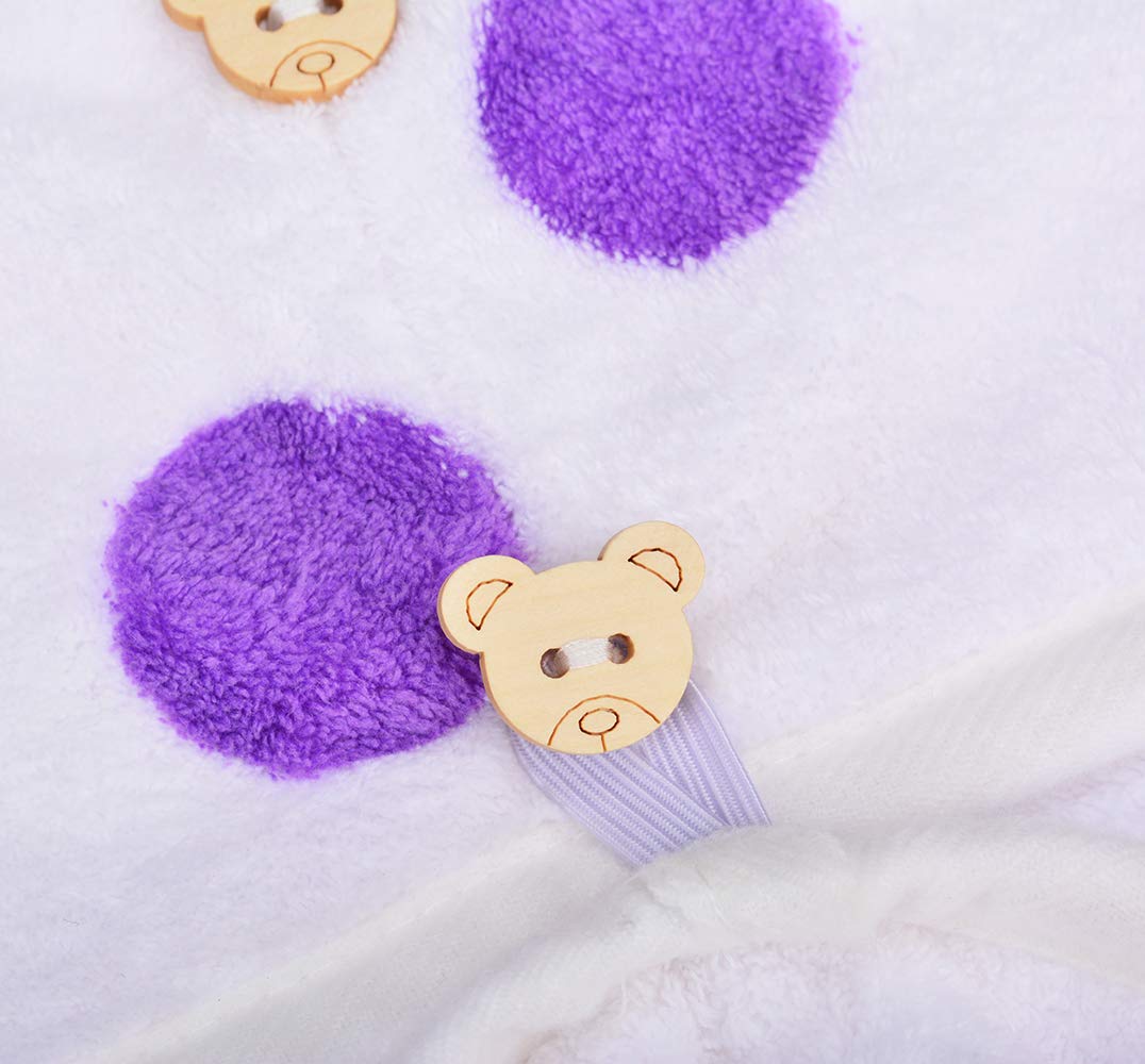 HOPESHINE Microfiber Hair Towel Wrap Small Size for Little Girl 3-Pack Super Absorbent Magic Instant Hair Drying Towels for Kids