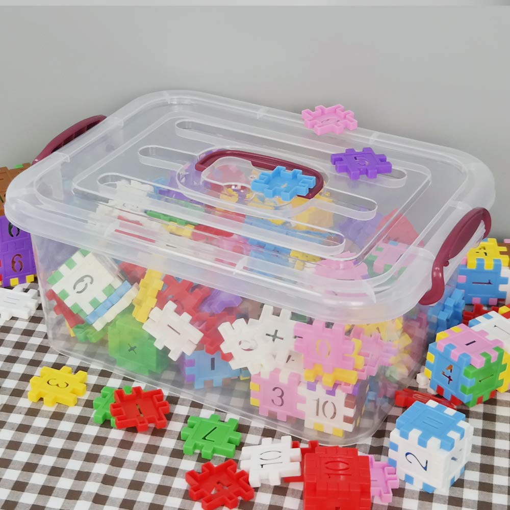 Joyeen 8 Quart Plastic Latching Storage Bins, Storage Boxes With Lids Set Of 2