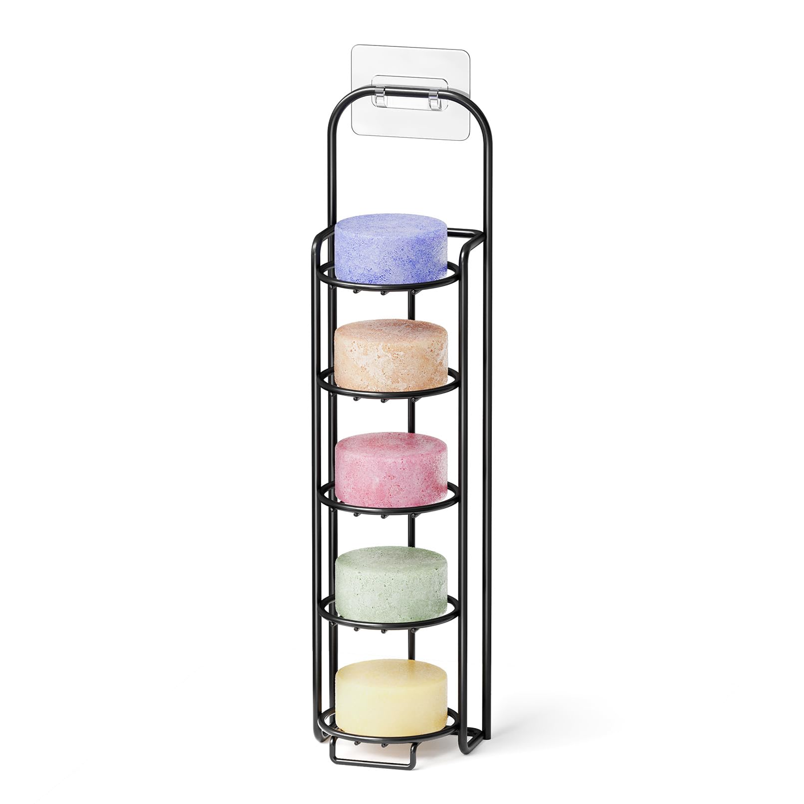 Spaceaid 5 Tier Shampoo Bar Holder For Shower, Self Draining Soap Bar Holders Caddy For Bathroom Wall And Kitchen Sink, Shampoo