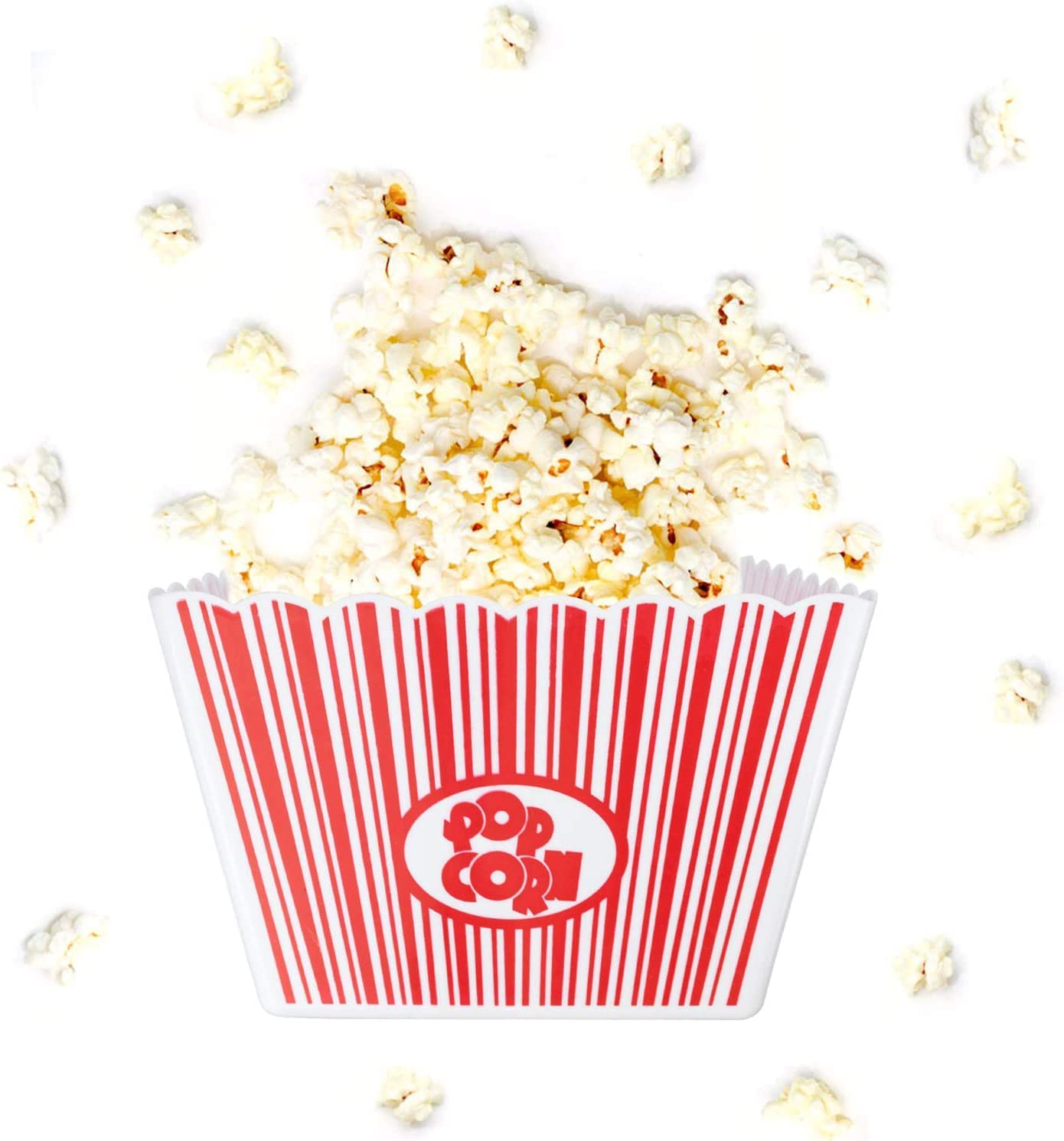 (Set Of 10) Reusable Plastic Popcorn Tubs