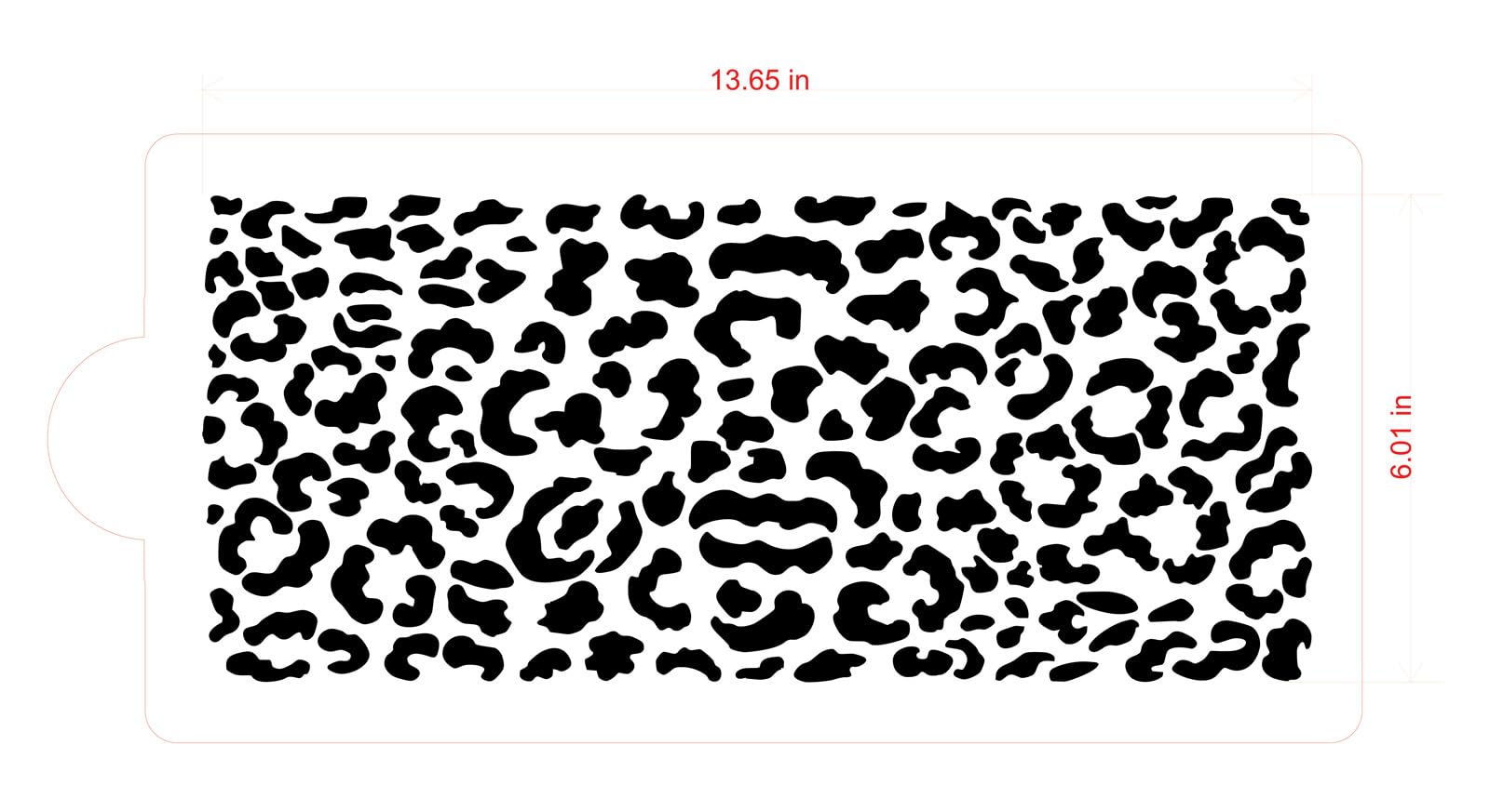 Designer Stencils Leopard Skin Cake Stencil, Beige/Semi-Transparent