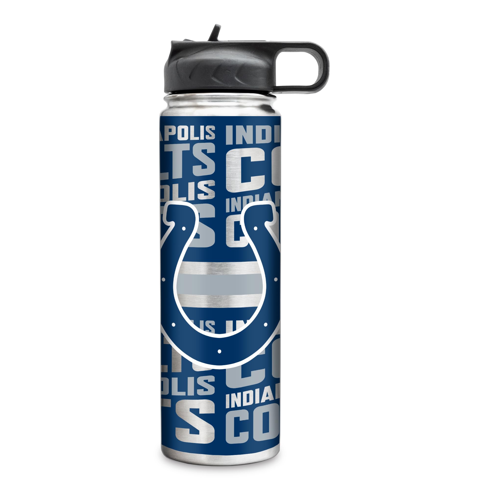 Rico Industries NFL Football Indianapolis Colts 22oz Stainless Steel Tumbler with Lid - Great For Coffee, Tea, Water or Cocktail
