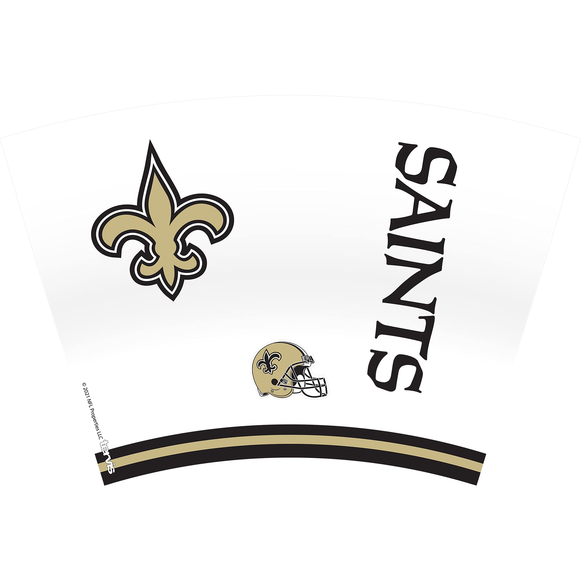 Tervis Made In Usa Double Walled Nfl New Orleans Saints Arctic Insulated Tumbler Cup Keeps Drinks Cold & Hot, 24Oz, Clear