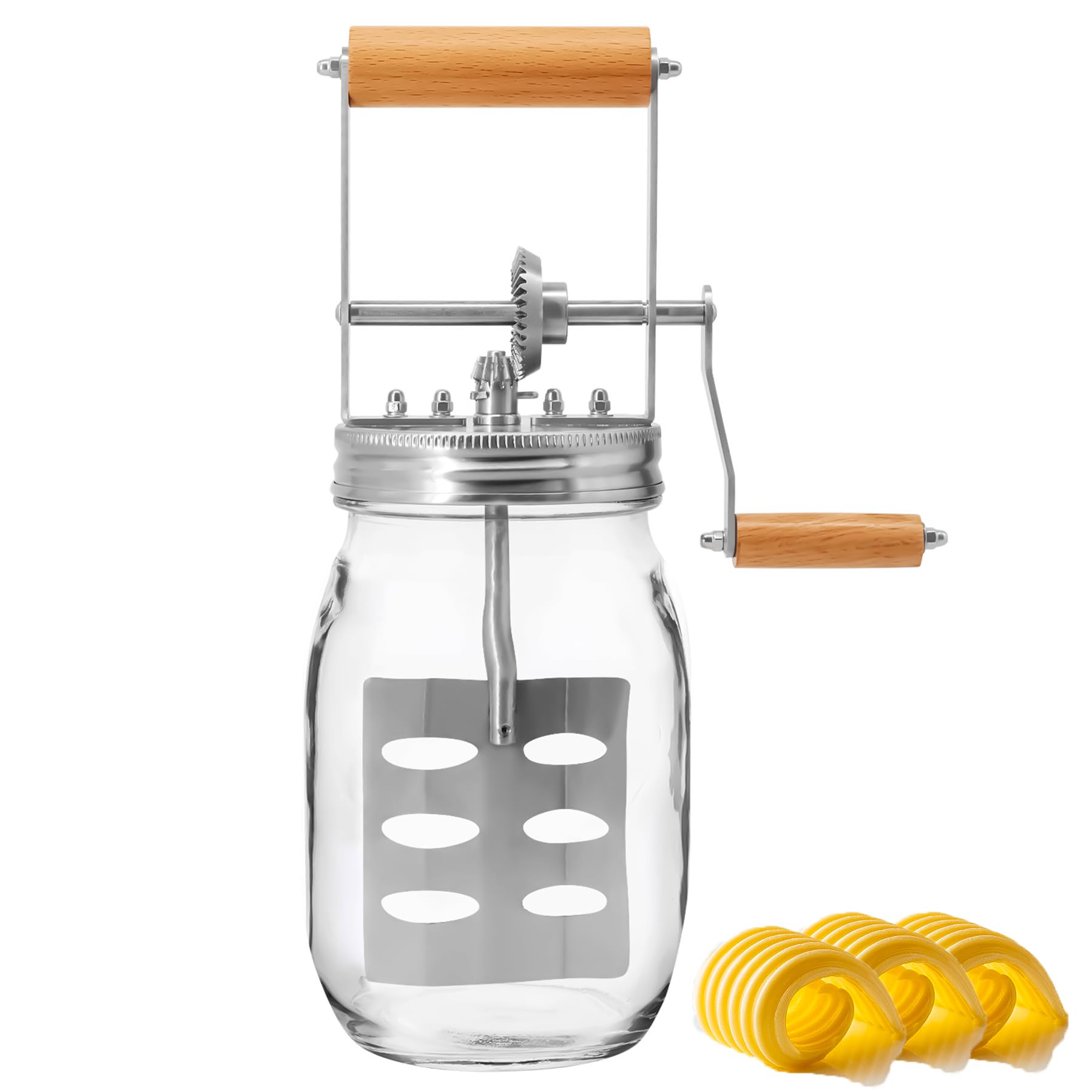 Butter Churn; Delicious Homemade Butter in as Little as Ten Minutes; Large 32-Fluid Ounce Capacity Butter Churner, 1 EA