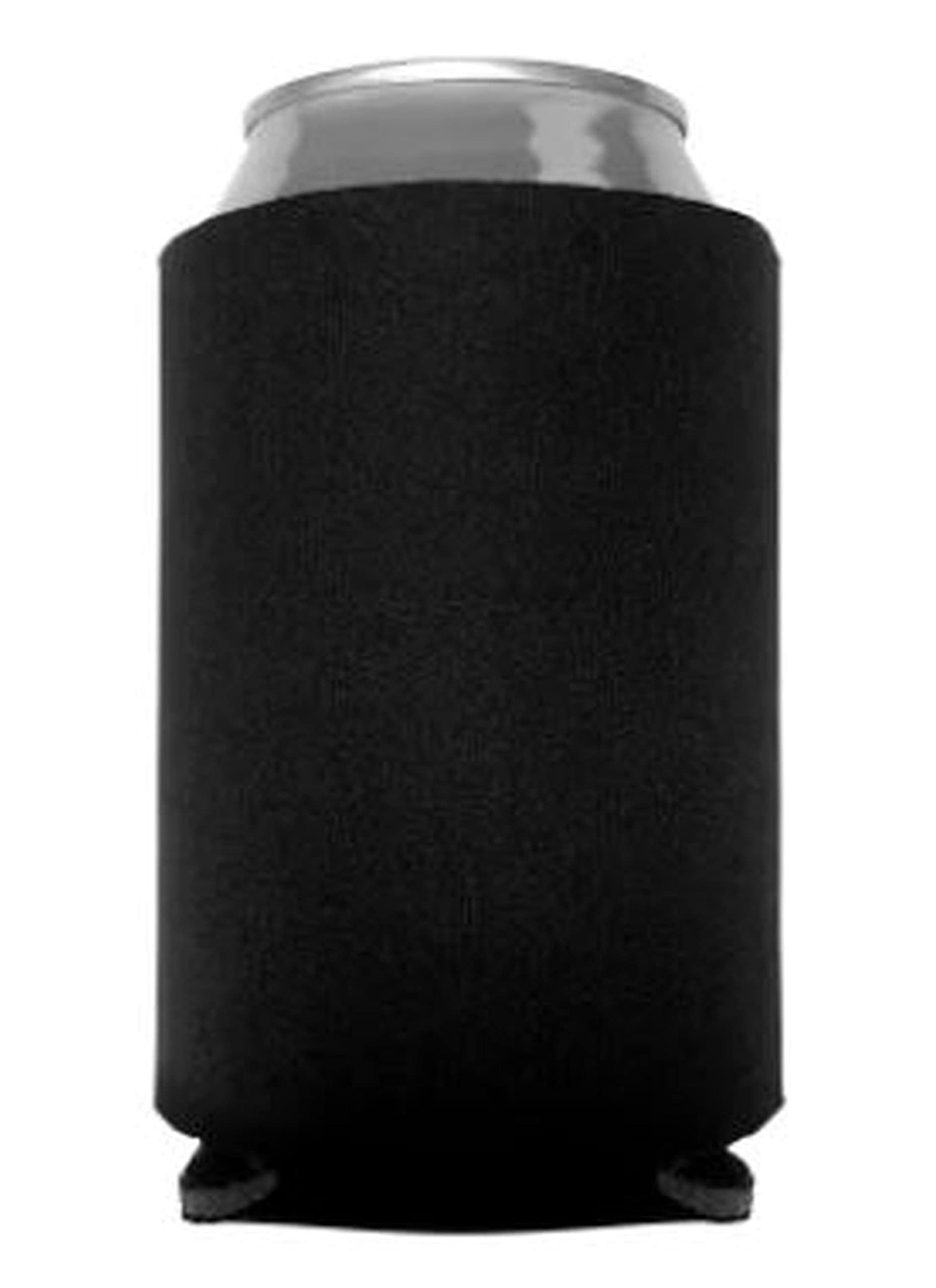 Can Cooler Sleeves Blank Poly Foam - Collapsible Diy Customizable For Parties Weddings Bulk (50, Black)
