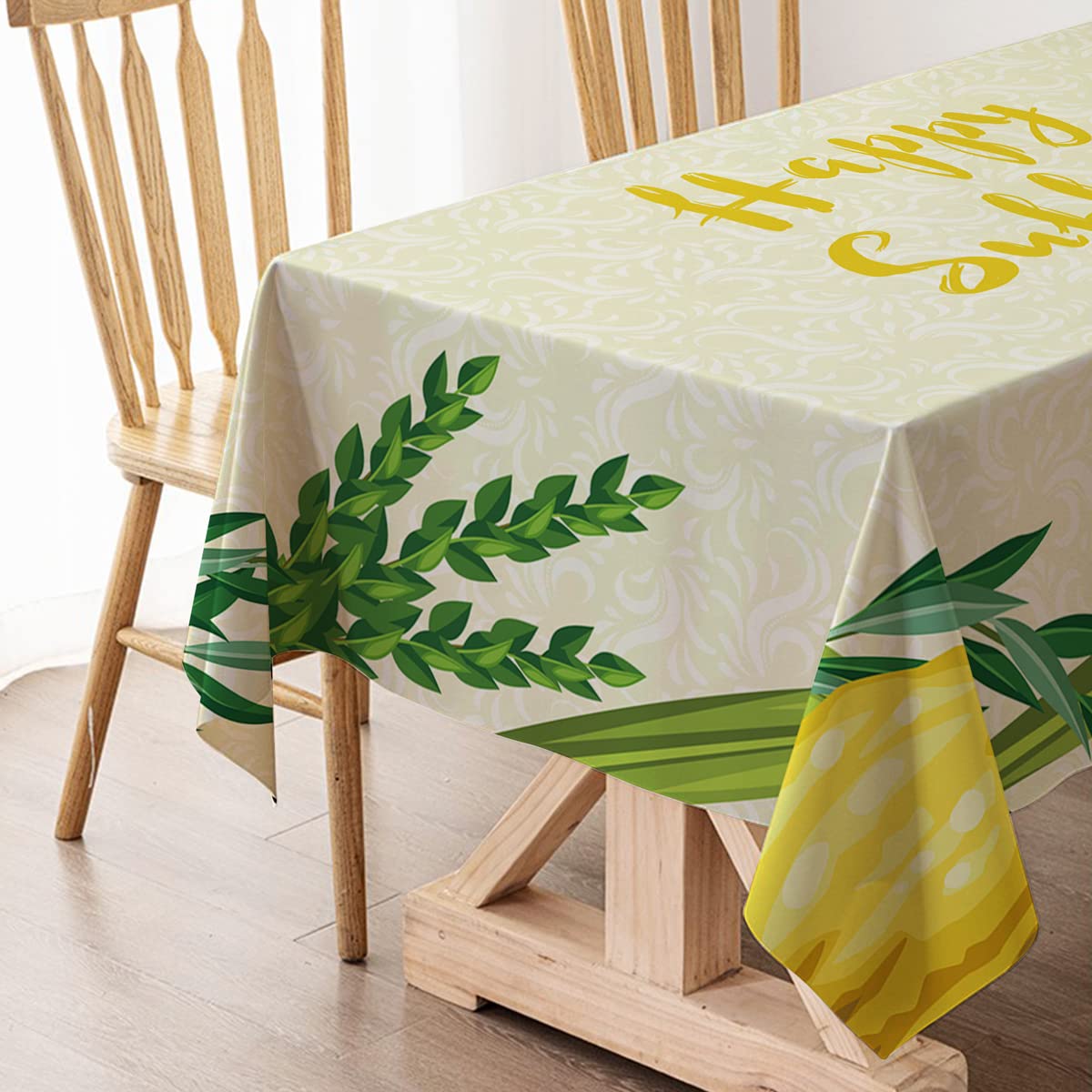Hafangry Sukkah Table Cloth Sukkot Etrog Hadass Aravah Lulav Decor Jewish Holiday Party Decorations Supplies Kitchen Dining Room