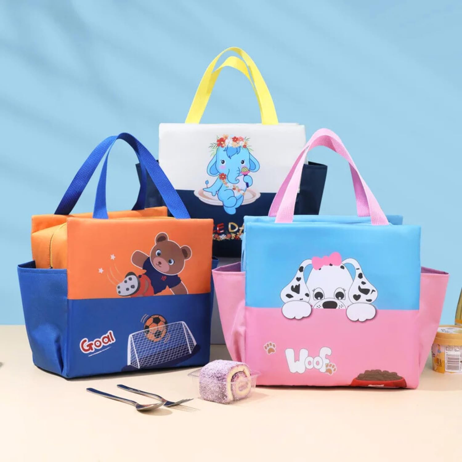 Insulated Lunch Bag With Handle, Portable Tote Bag For Work School Picnic | EcoFriendly Unisex Reusable Lunch Bags WaterResist