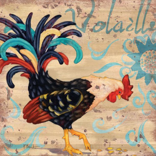 Royale Rooster Kitchen Art Print Posters By Paul Brent, 12 X 12, Set Of 4