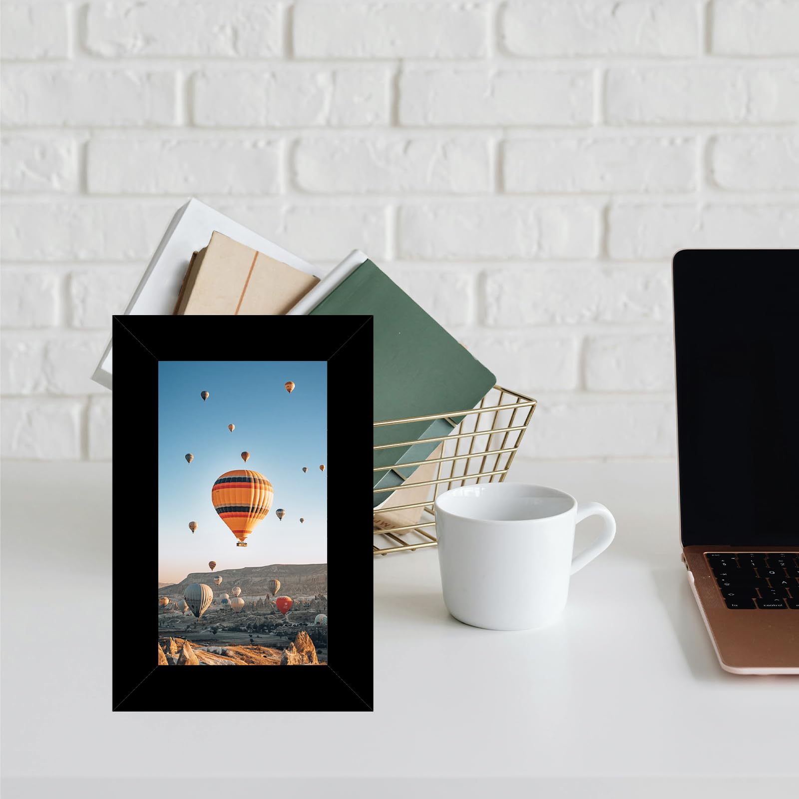 JCJMY 3x5 Picture Frame Set of 4 Black for Tabletop, 3 x 5 Photo Frame with Shatter Resistant Plexiglass, Sturdy 3 by 5 Poster F