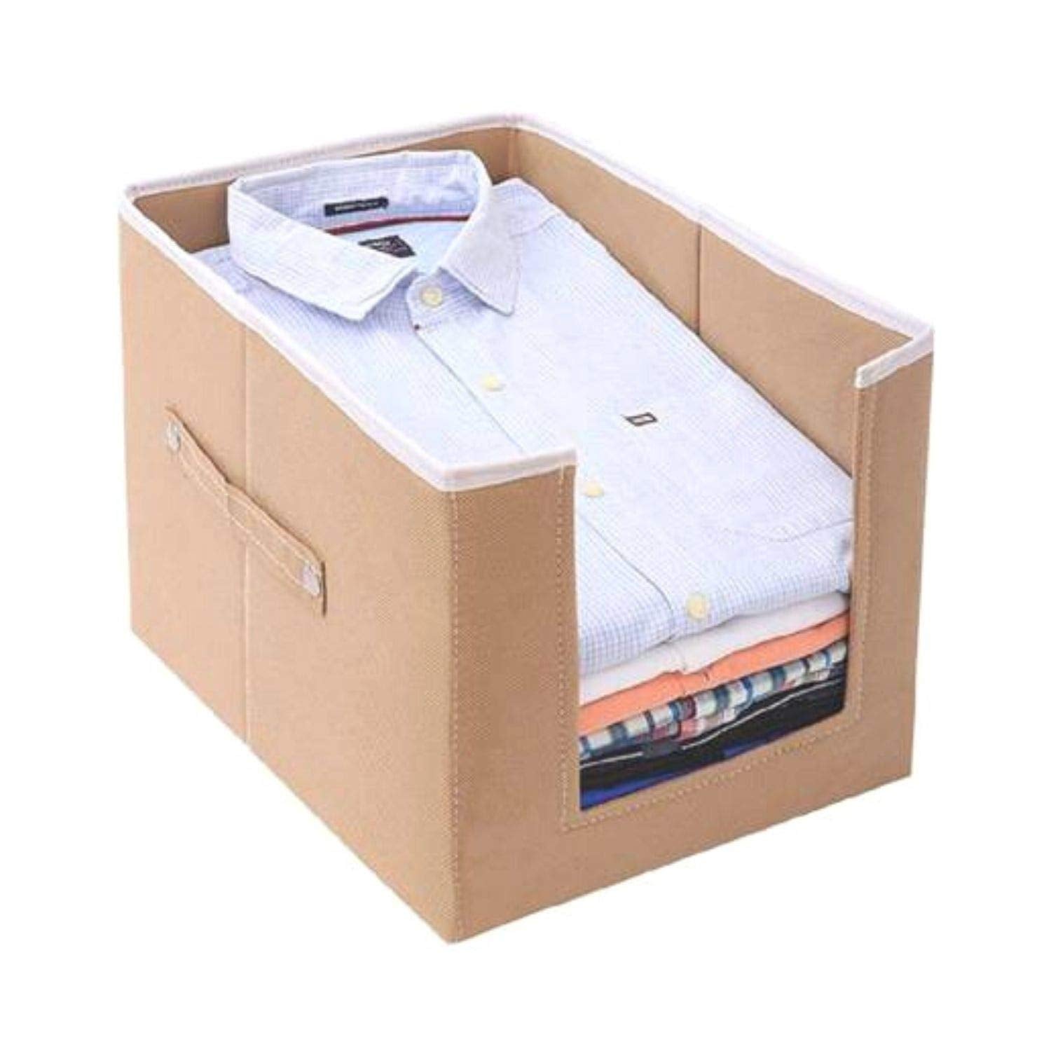 Shubhkraft Clothes Organiser| Clothes Organiser For Wardrobe | Non Woven Shirt Stacker Organizer With Handle For Shirts And TSh
