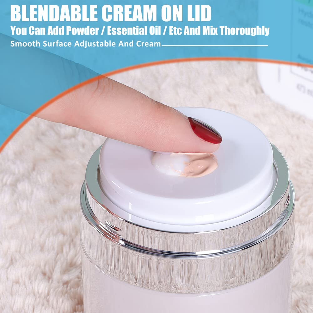 Airless Pump Jars, 1.7 Oz Pump Dispenser, Acrylic Lotion Dispenser For Thick Moisturizer, Skincare Cream, Travel Lotion Containe