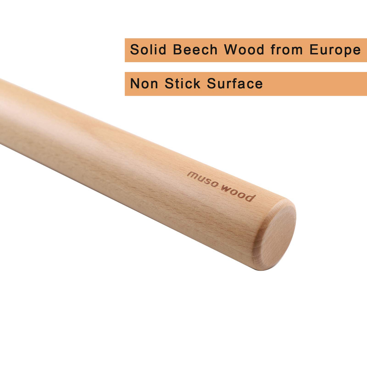 Muso Wood Small Rolling Pin For Baking,Wooden Rolling Pin 11 Inches Fo ...