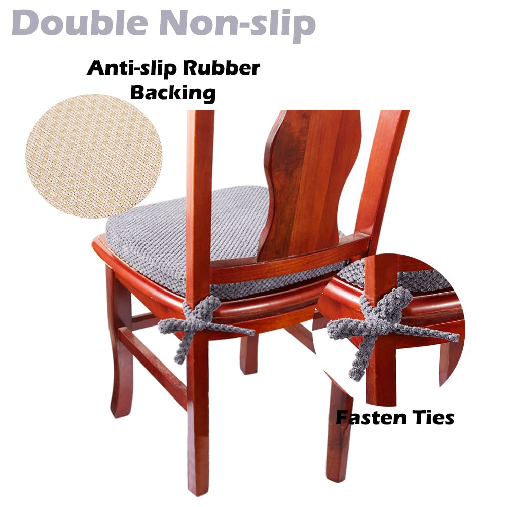 Big Hippo Chair Cushion With Ties For Dining Chair Memory Foam Kitchen Dining Chair Pad Non Slip Dining Room Seat Cushion With M