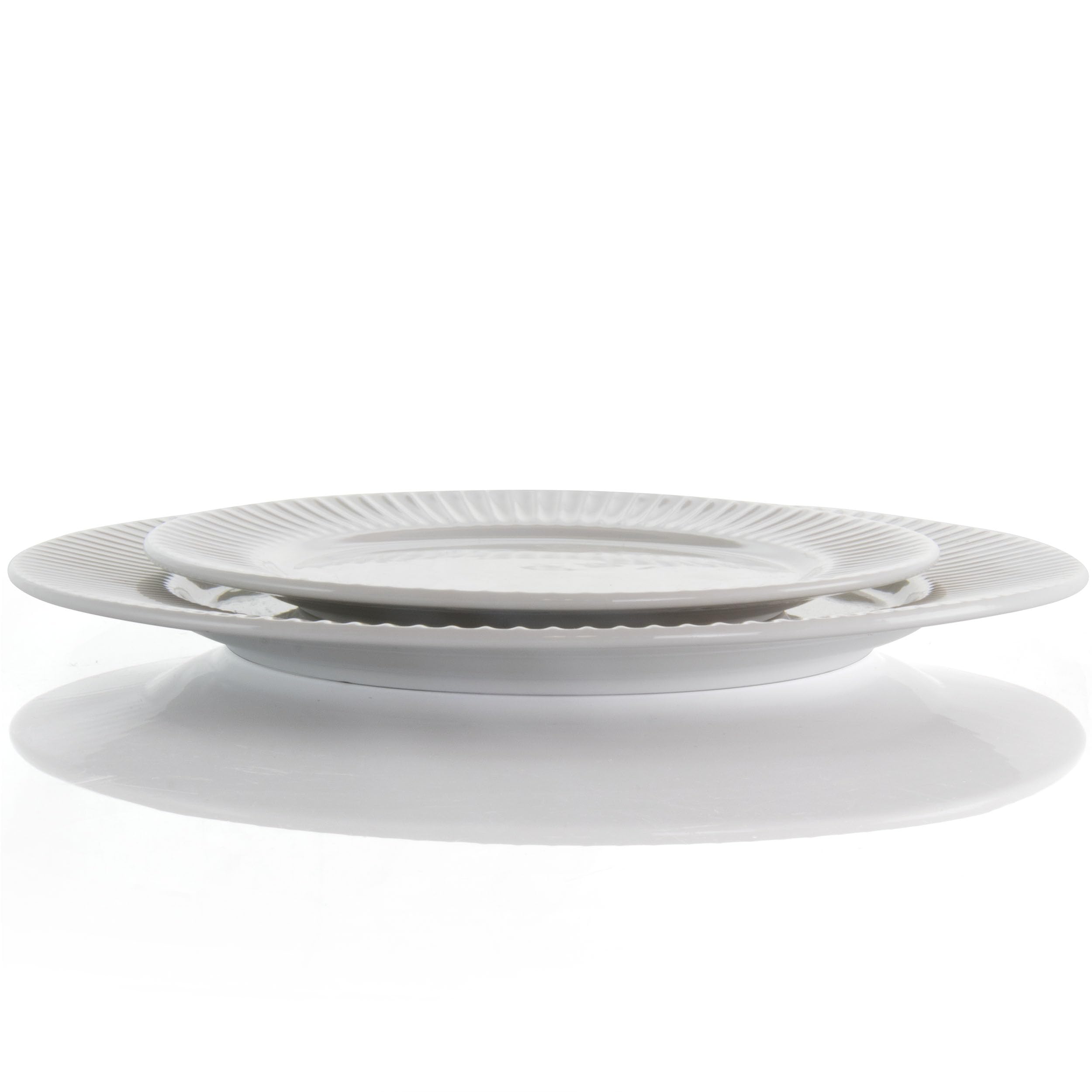 Elama Large Serving Bowls Dinnerware Set, 18 Piece, White