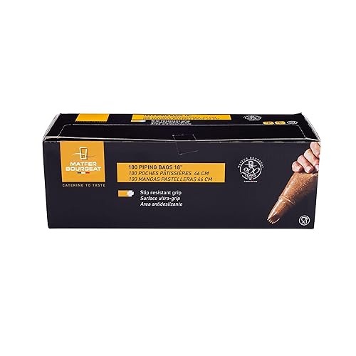 Matfer Bourgeat 165019 Standard Disposable Pastry Bags, 18, Clear