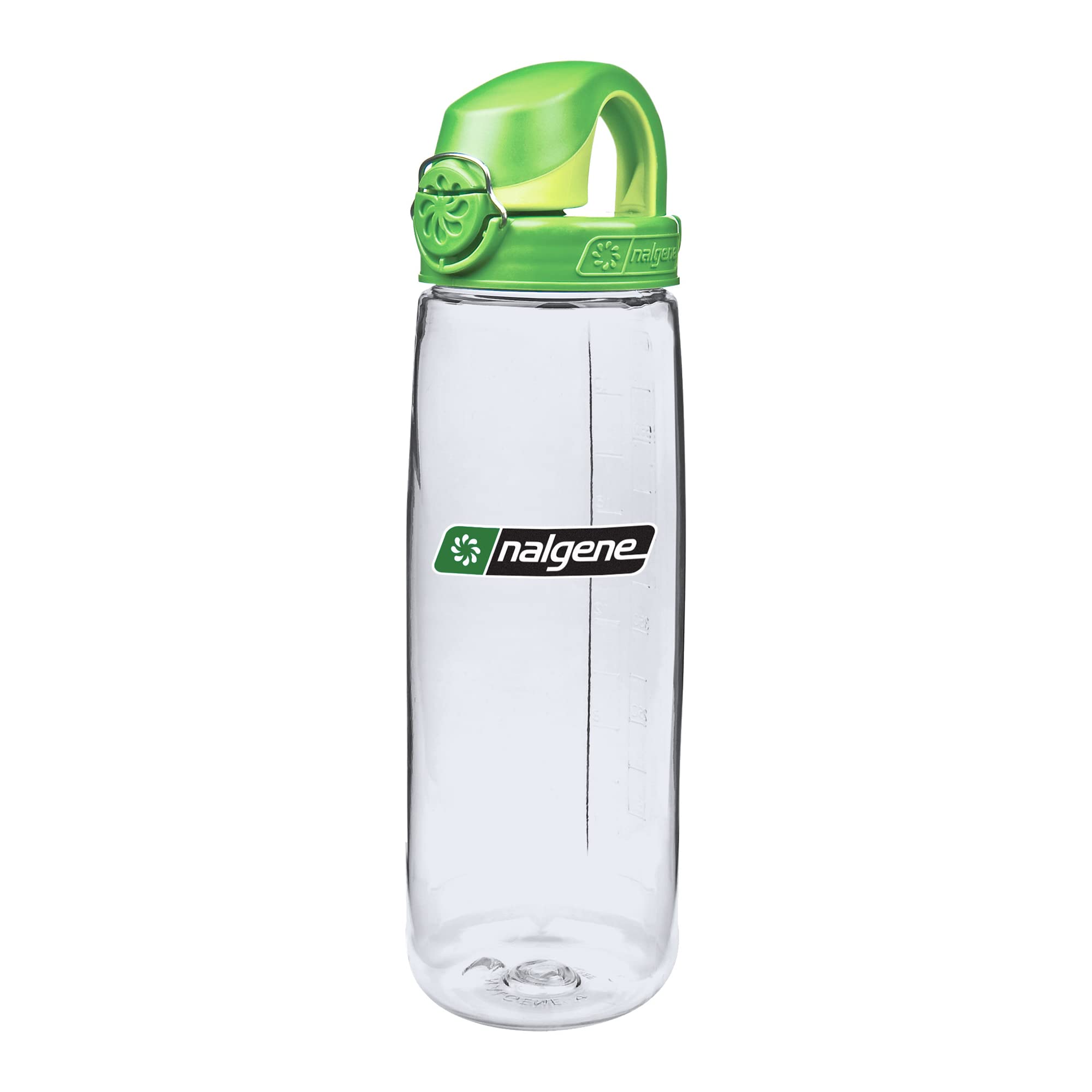 Nalgene On the Fly BPAFree Water Bottle, Clear w Green, 24 oz