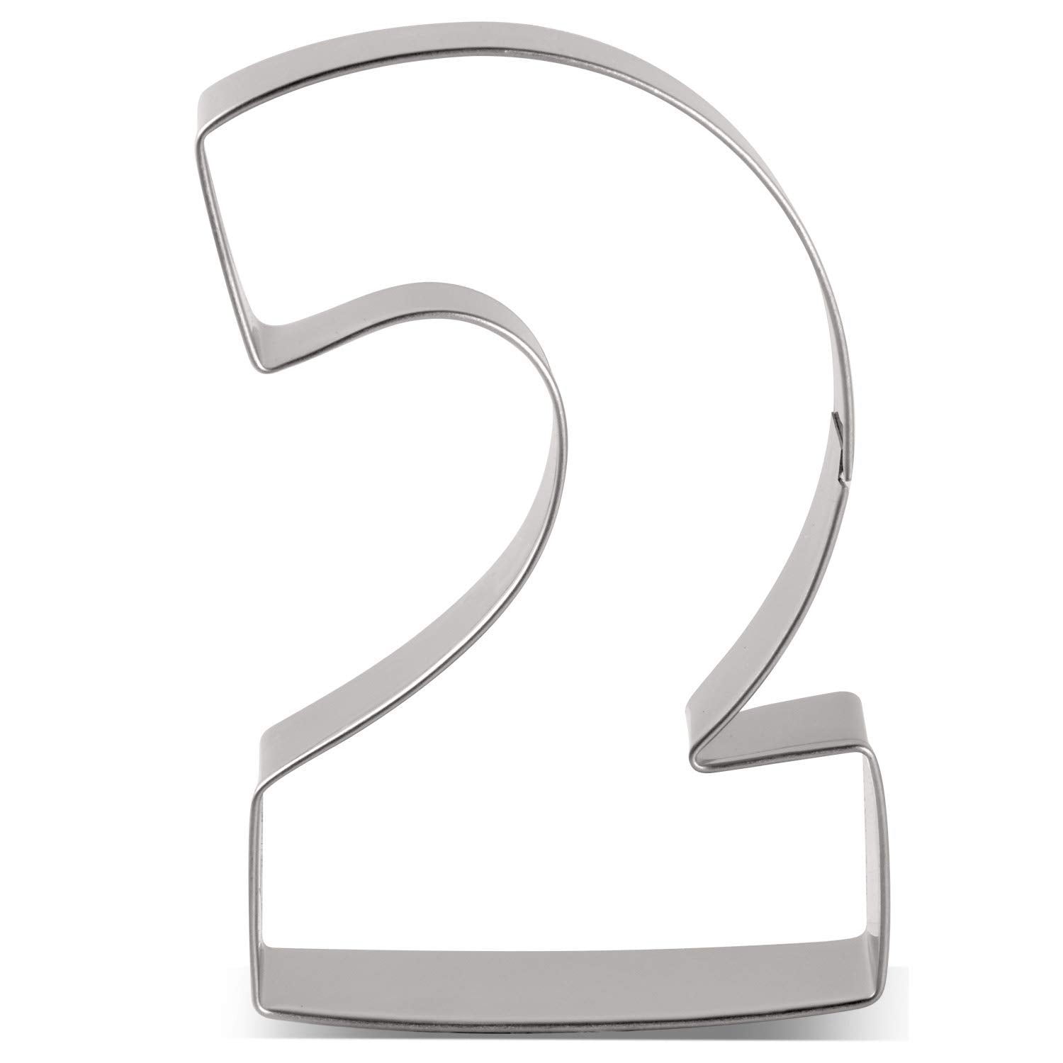 Liliao Number 2 Cookie Fondant Biscuit Cutter For Birthday/Anniversary/Special Day - 2.4 X 3.6 Inches - Stainless Steel