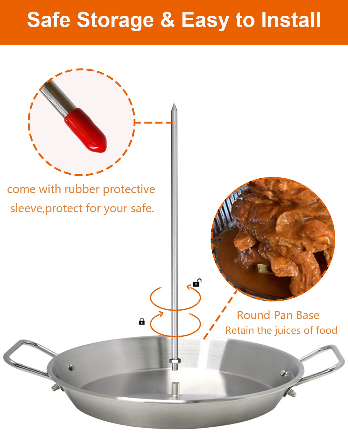 Dolamoty Bbq Vertical Skewer Pan Gyro Spit Shawarma Skewer Stand For Oven, Al Pastor Skewer For Grill, El Pastor Hack For Tacos