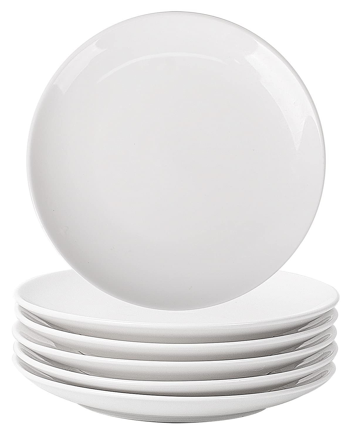 DELLING Dinner Plates Set of 6, 10 inch Ceramic Plates  Microwave, Oven, and Dishwasher Safe, Scratch Resistant  Modern Dinner