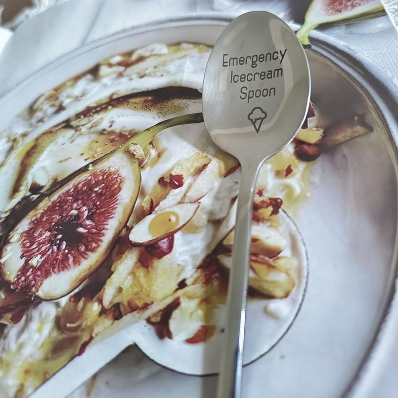 Emergency Ice Cream Spoon Gifts For Men Women Christmas Birthday Gifts For Ice Cream Lovers Coworker Friend Ice Cream Gift Spoon