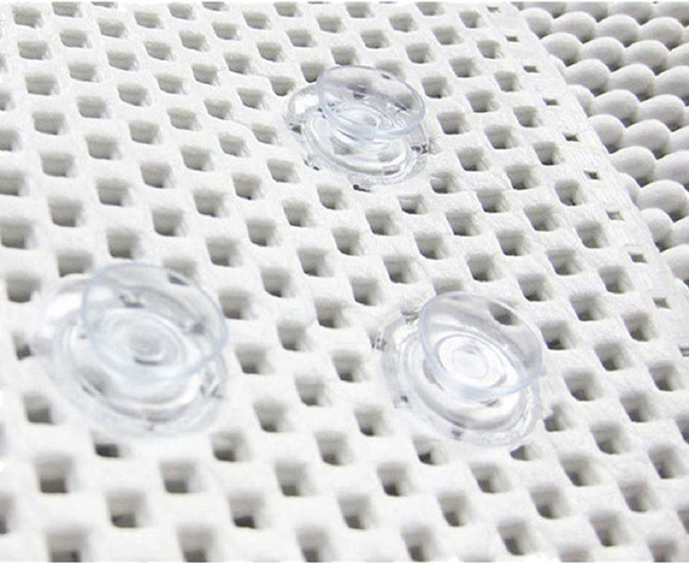 Deluxe Bathtub Mat Non Slip  Soft Foam Bath Mats for Bathroom Tub  Bathtub Mat with Drain Holes  Suction Cups- 36? X 17? - Blue